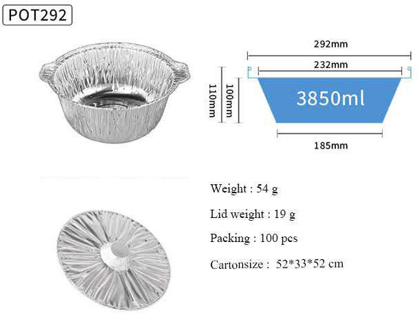 Aluminum foil pots MT-POT292