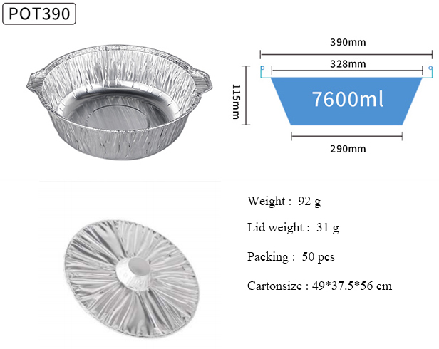 Aluminum foil pots MT-POT390