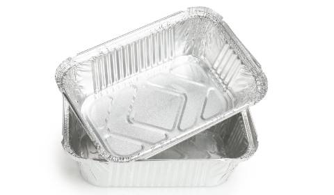 Rectangular aluminum foil container